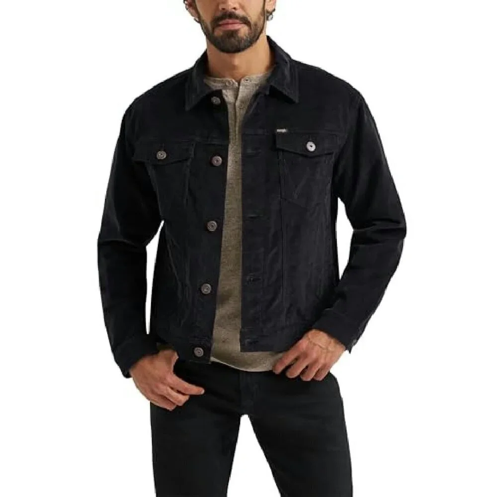 Men's Corduroy Trucker Jacket Regular Fit 100% Cotton Size L